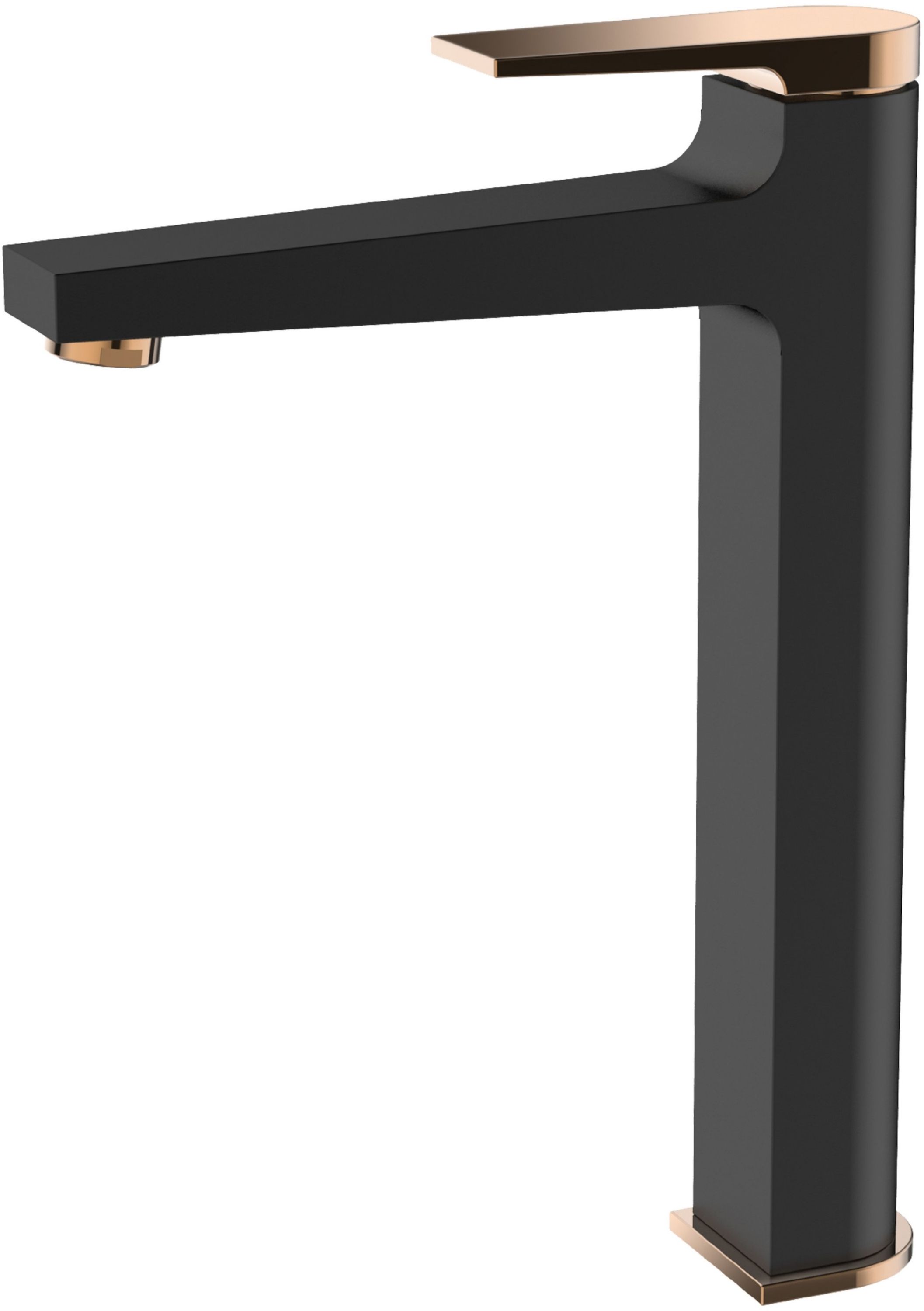 Invena Midnight waschbeckenhahn stehend schwarz-gold BU-35-W14