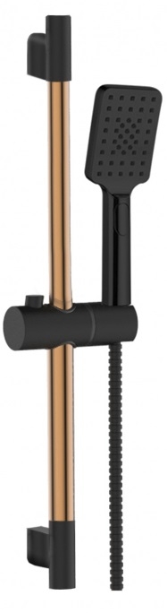 Invena Midnight Duschset Wandmontage schwarz AU-35-014