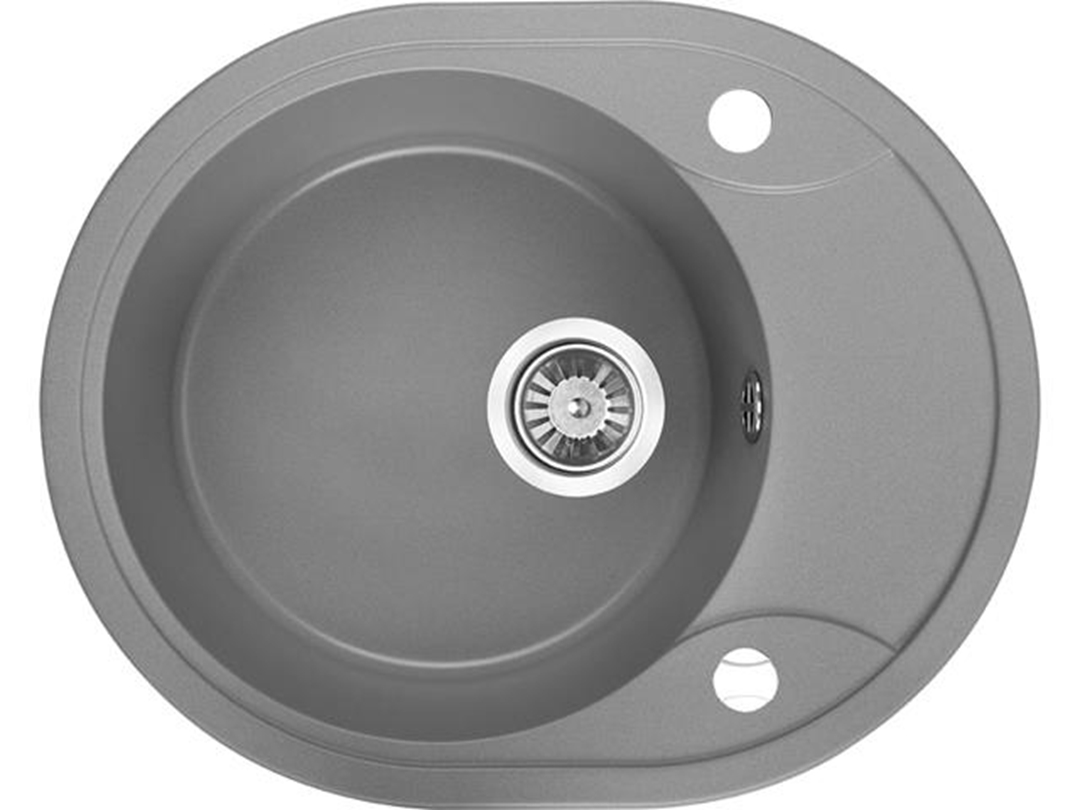 Laveo Dafne granitspüle 58x47 cm grau/graphit/onyx SBD583T