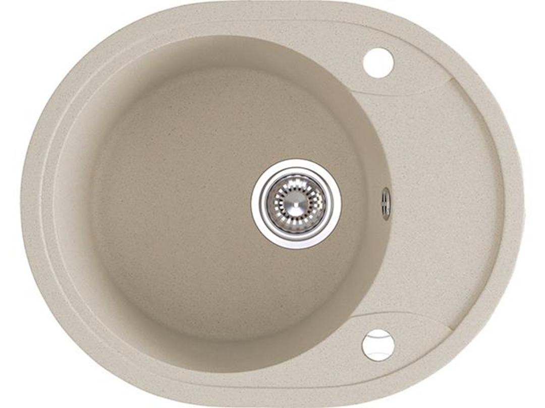 Laveo Dafne granitspüle 58x47 cm beige SBD483T