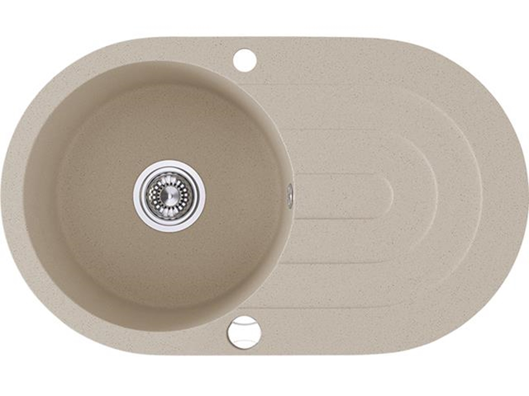 Laveo Dafne Granitspüle 78x47 cm beige SBD481T