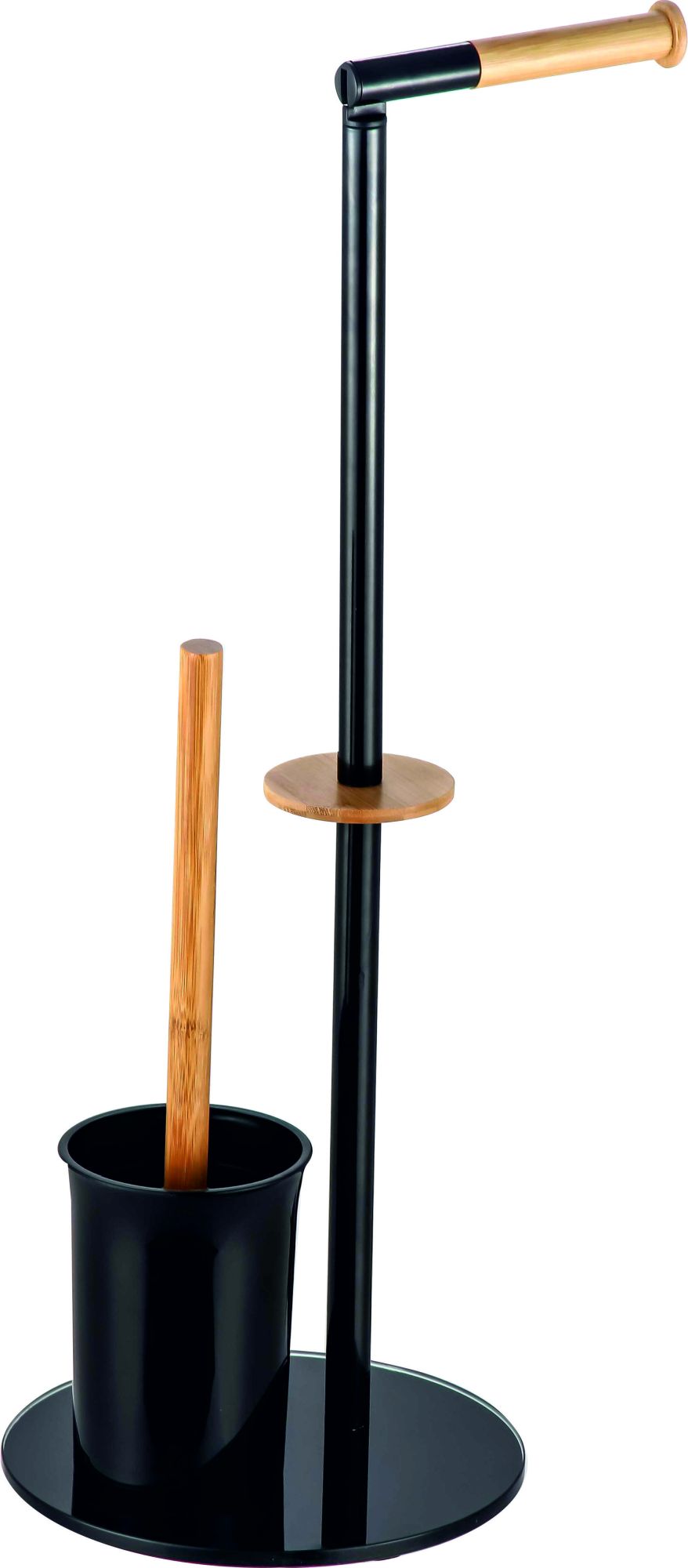 BISK Umbra Klobürste gestellt schwarz-holz 07986