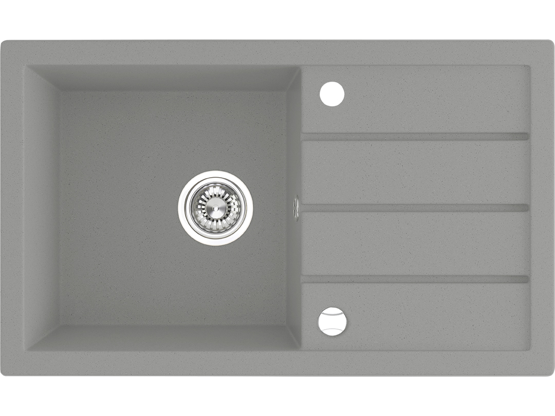 Laveo Trzynastka granitspüle 79x48 cm grau/graphit/onyx SBP511T