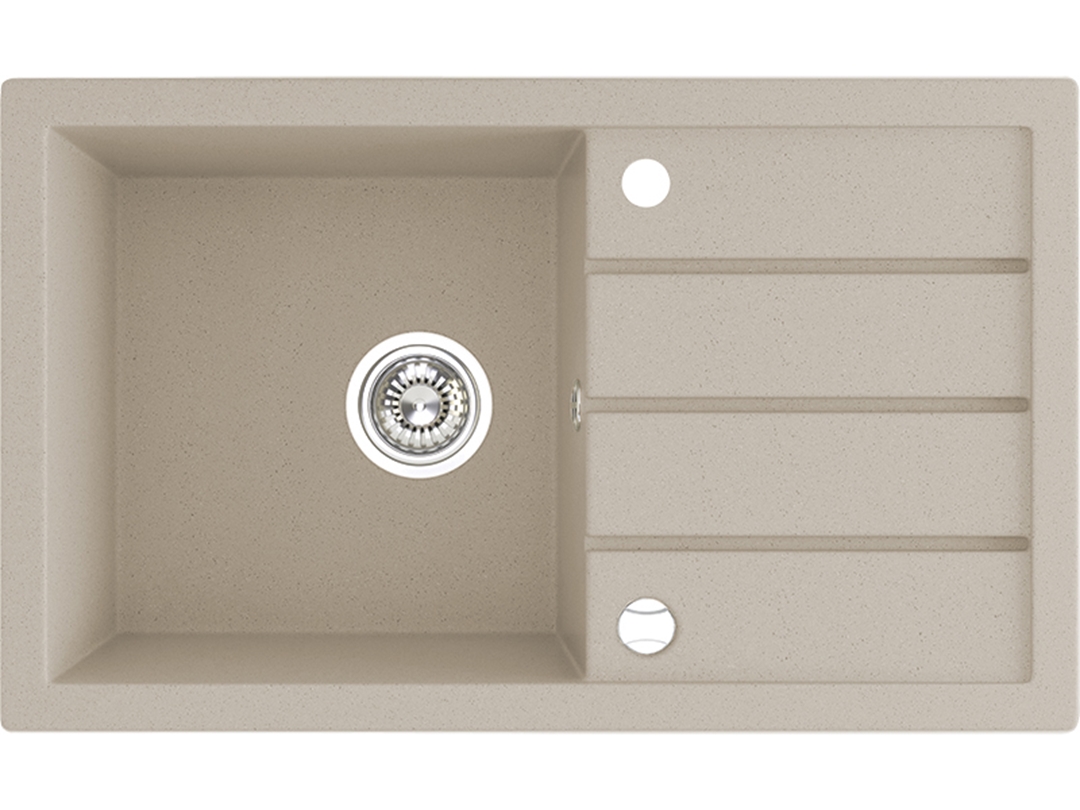 Laveo Trzynastka granitspüle 79x48 cm beige SBP411T