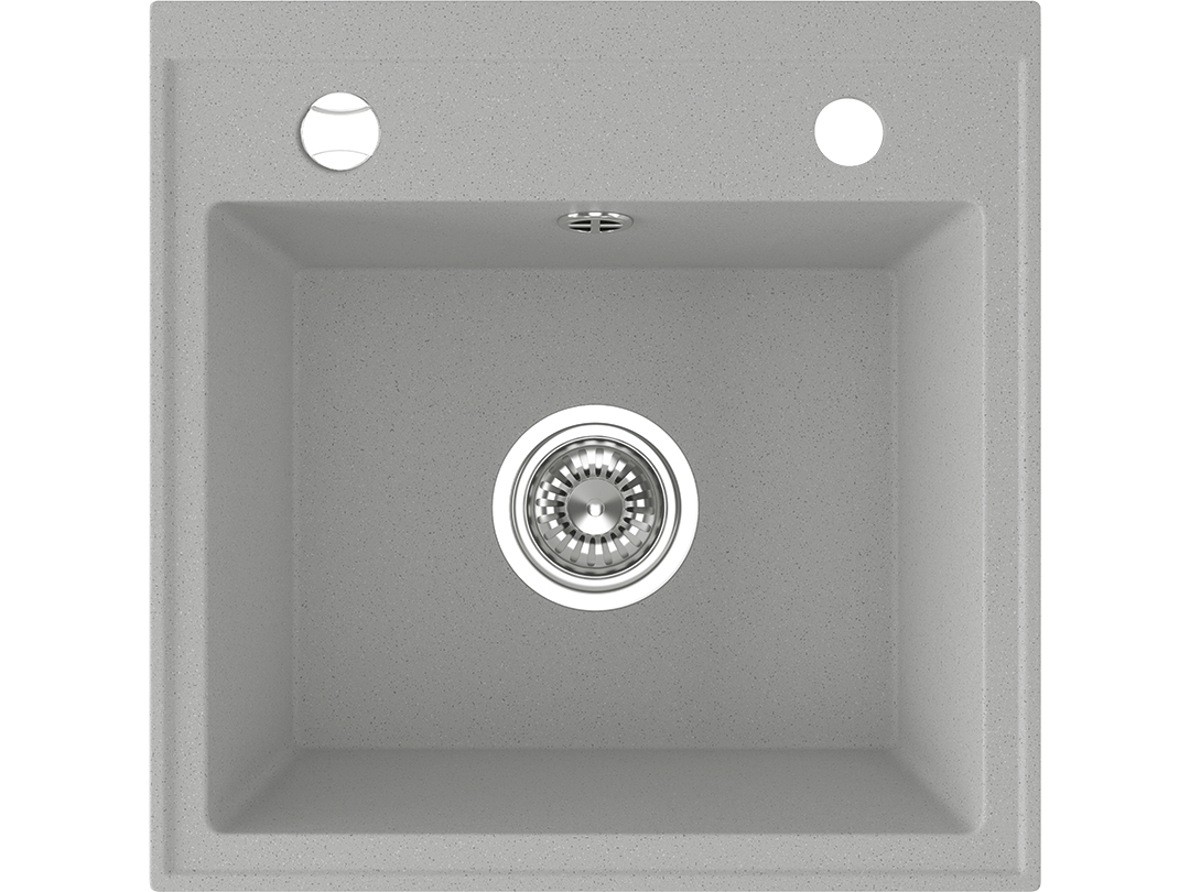 Laveo Trzynastka granitspüle 44x44 cm grau/graphit/onyx SBP510T