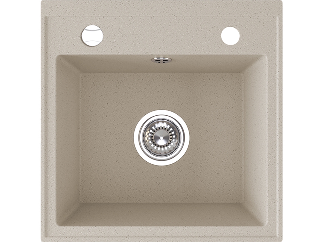 Laveo Trzynastka granitspüle 44x44 cm beige SBP410T