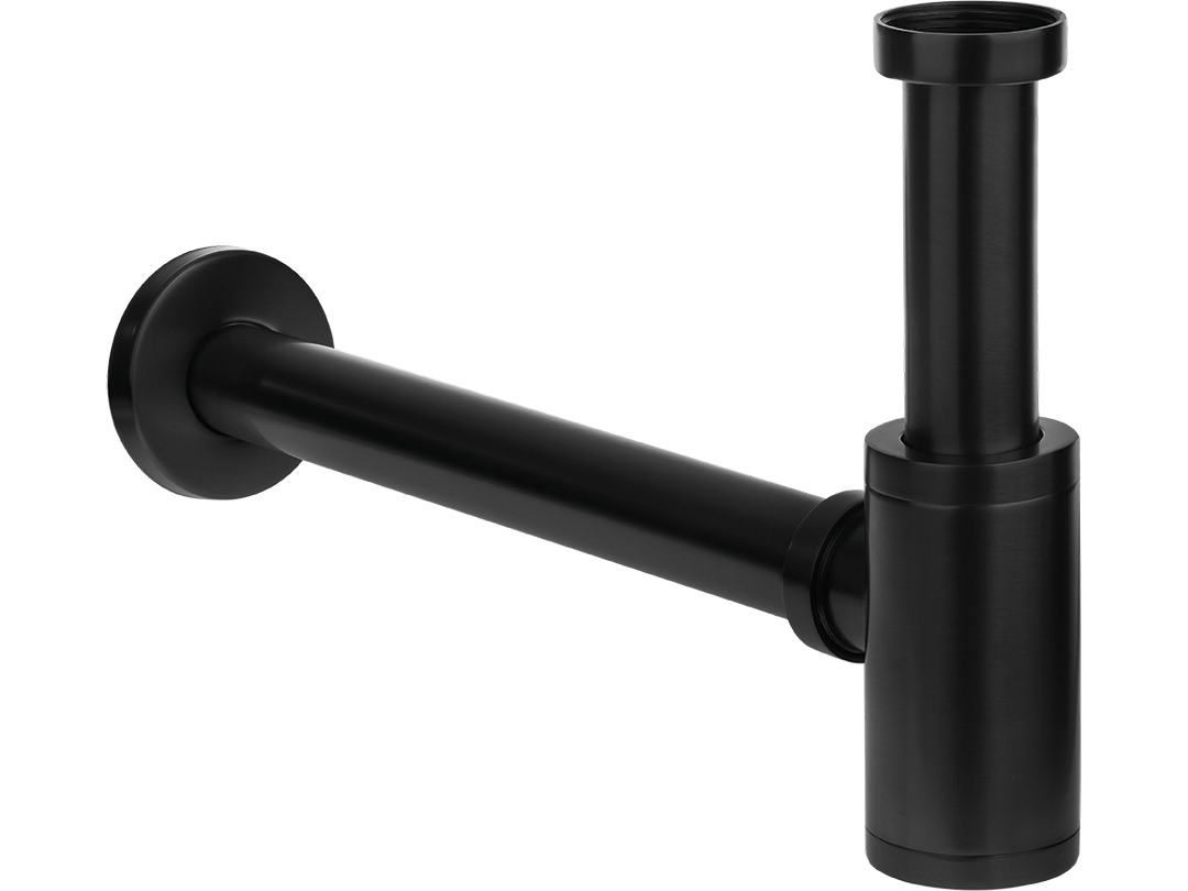 Laveo Siphon für das Waschbecken flaschen schwarz CKS761D