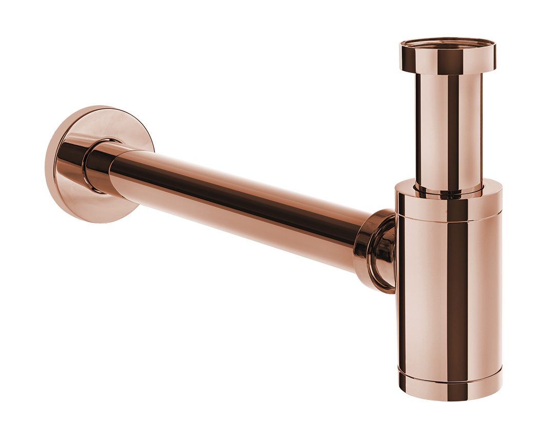 Laveo Siphon für das Waschbecken flaschen roségold CKS861D
