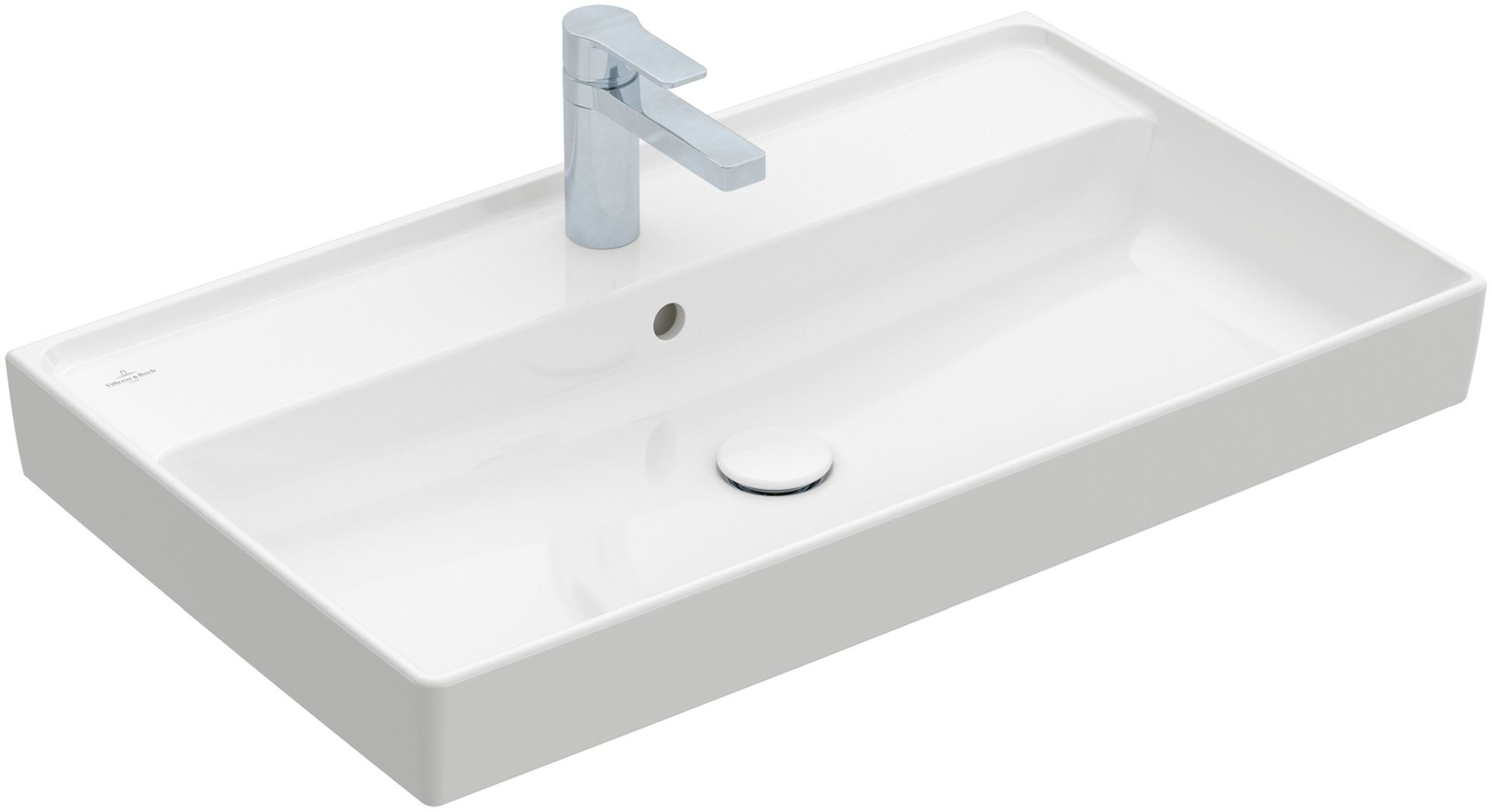 Villeroy & Boch Collaro Waschbecken 80x47 cm rechteckig Klassisch-Möbel weiß 4A3380R1