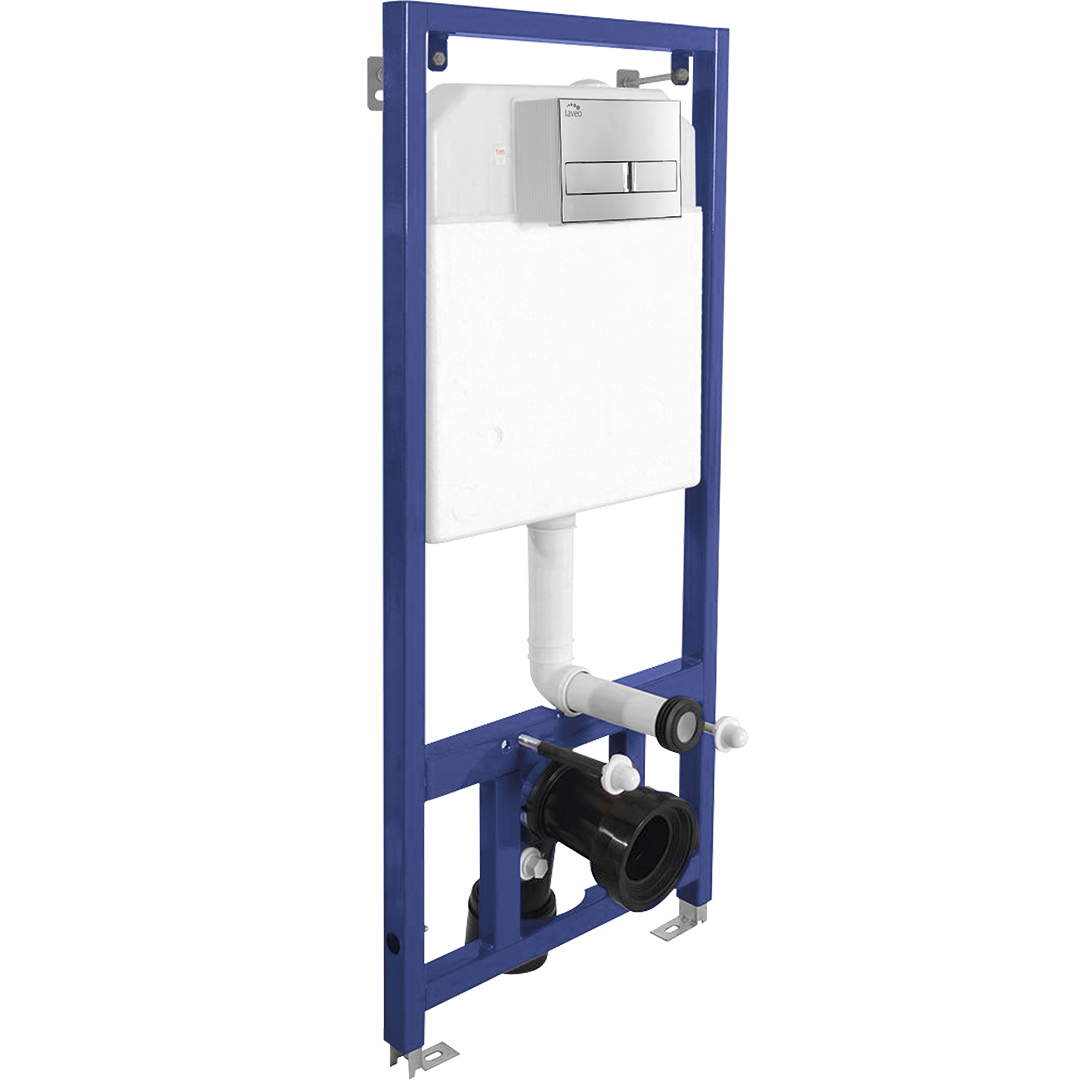 Laveo Akan unterputzrahmen mit knopf und dichtung in der hängenden Schüssel VSA058V