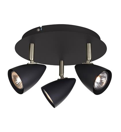 Markslöjd Ciro Deckenlampe 3x7 W schwarz-stahl 107411