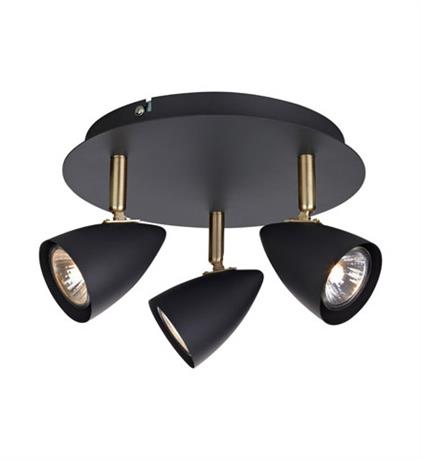 Markslöjd Ciro Deckenlampe 3x35 W schwarz-gold 106320