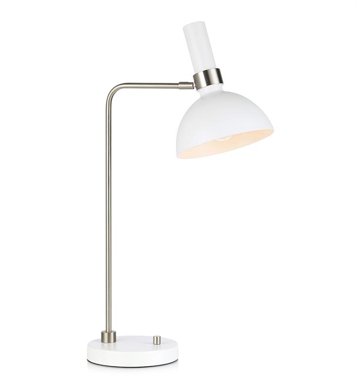 Markslöjd Larry Tischlampe 1x60 W weiß-stahl 107502