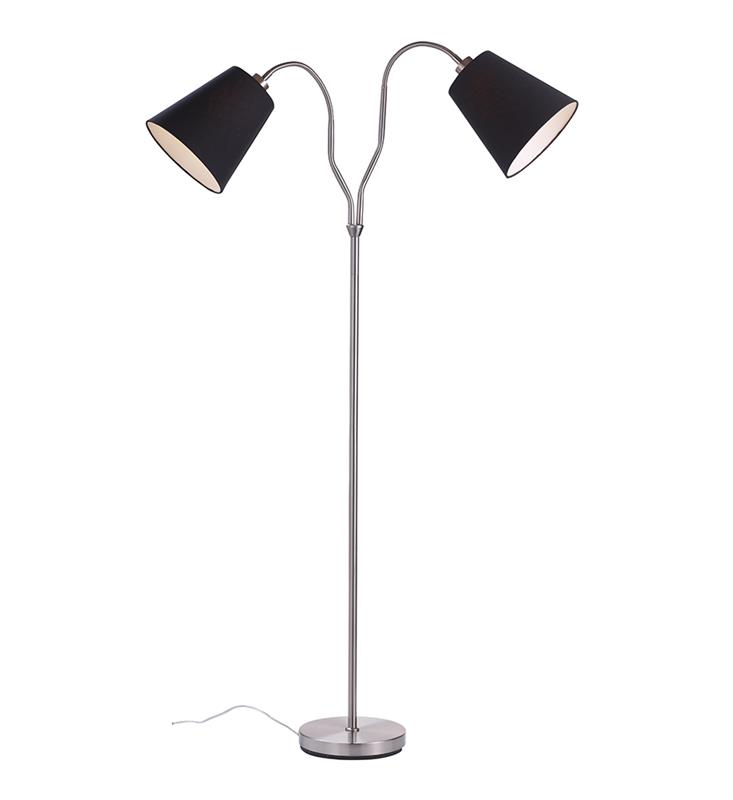 Markslöjd Modena Stehlampe 2x60 W schwarz-stahl 105248