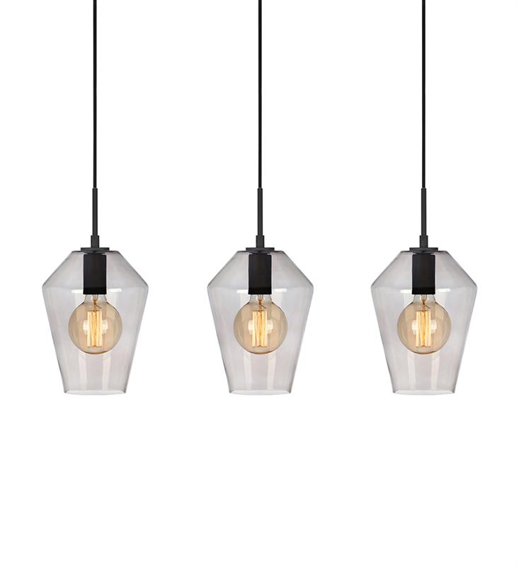 Markslöjd Retro Pendelleuchte 3x60 W schwarz-verraucht 107132