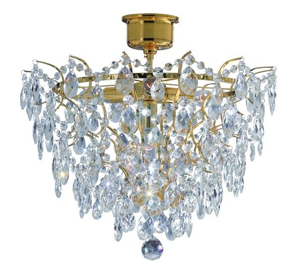 Markslöjd Rosendal Deckenlampe 4x40 W transparent-gold 100510