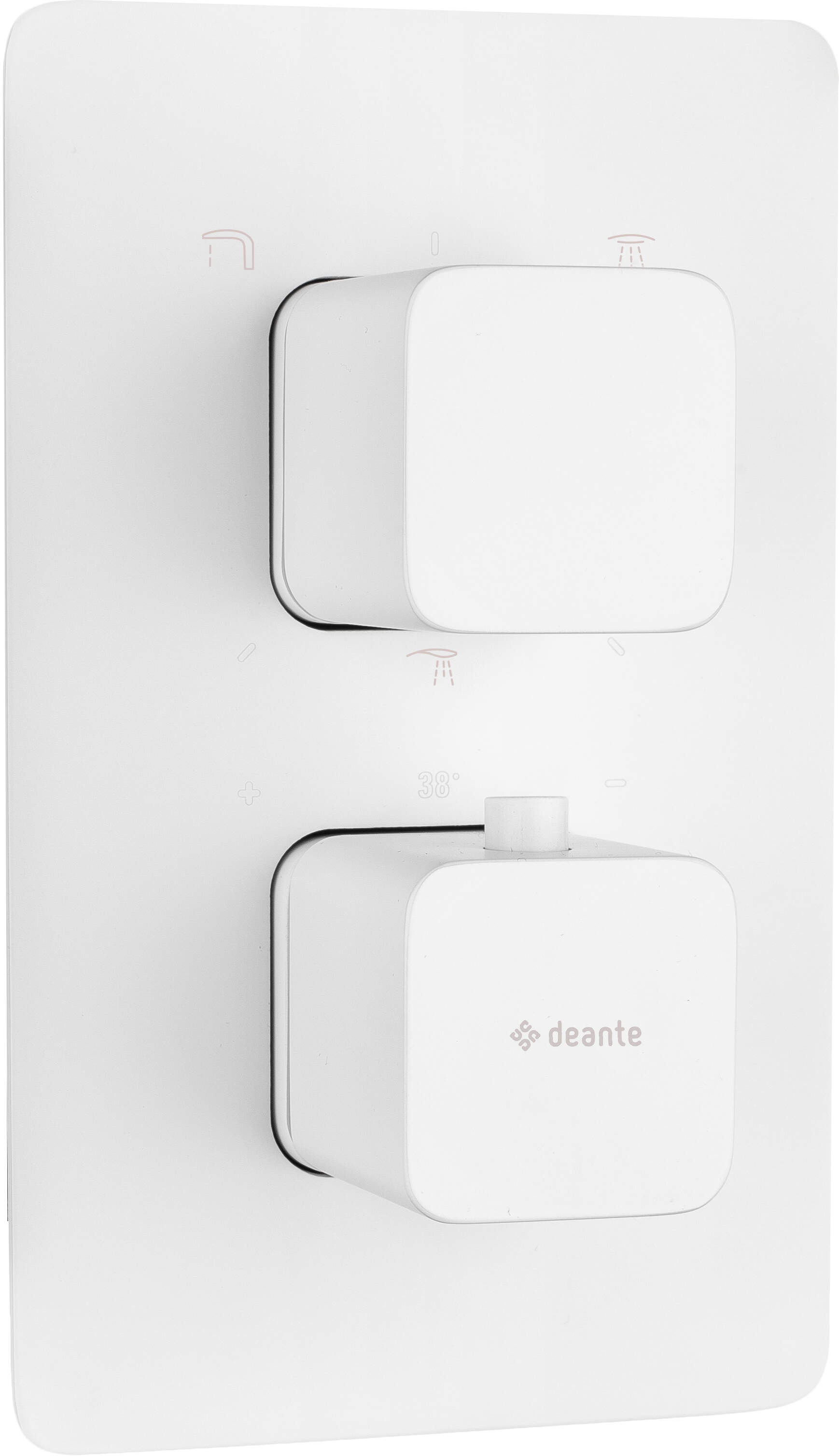 Deante Box Badewannen- und Duscharmatur Unterputz mit Thermostat weiß BXY_AECT