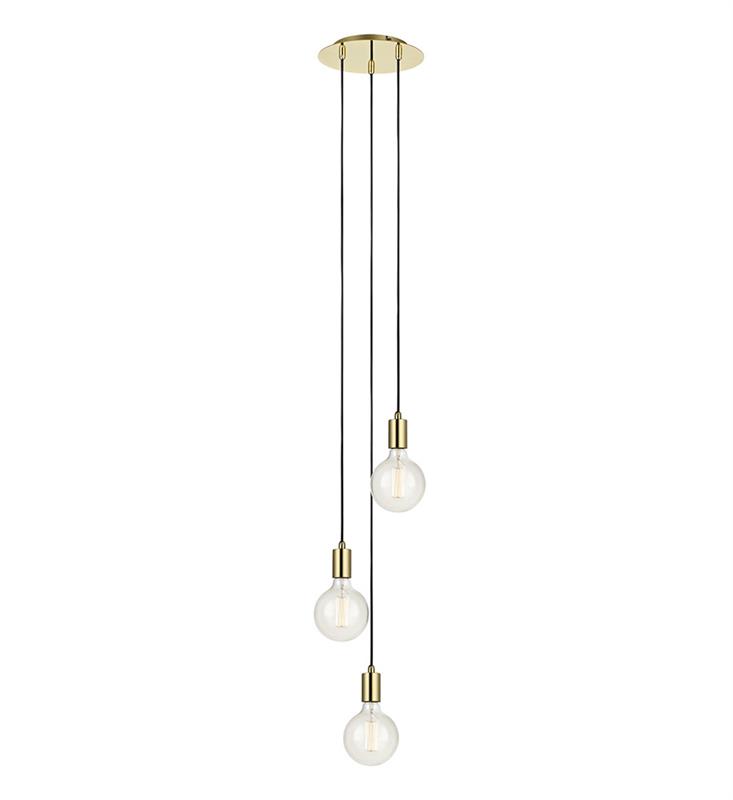 Markslöjd Sky Pendelleuchte 3x60 W gold 106333