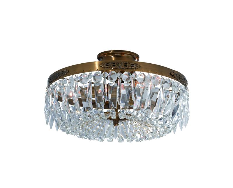 Markslöjd Strömsholm Deckenlampe 3x40 W messing-transparent 100613