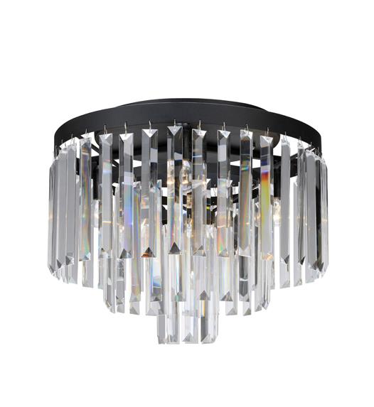 Markslöjd Ventimiglia Deckenlampe 4x40 W schwarz-transparent 106563