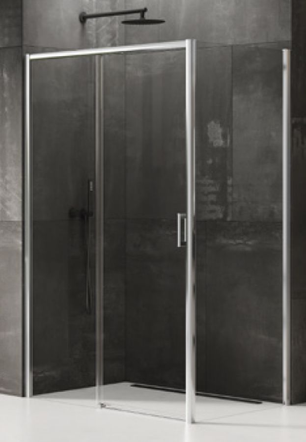 New Trendy Prime Dusche 130x80 cm rechteckig chrom Glanz/durchsichtiges Glas D-0304A/D-0123B