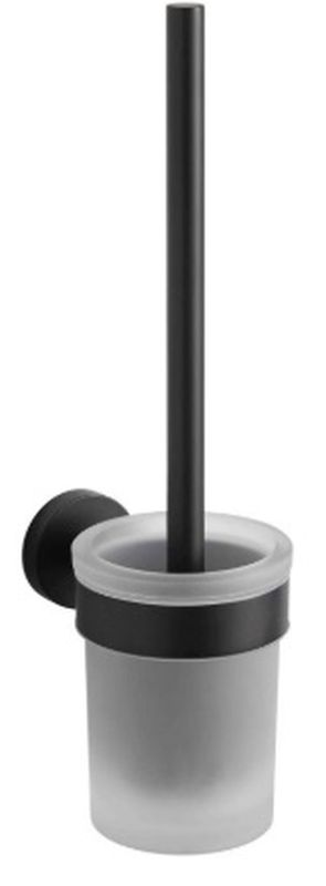 Stella Classic Toilettenbürstengarnitur zum Schrauben glas-schwarz 07.431-B