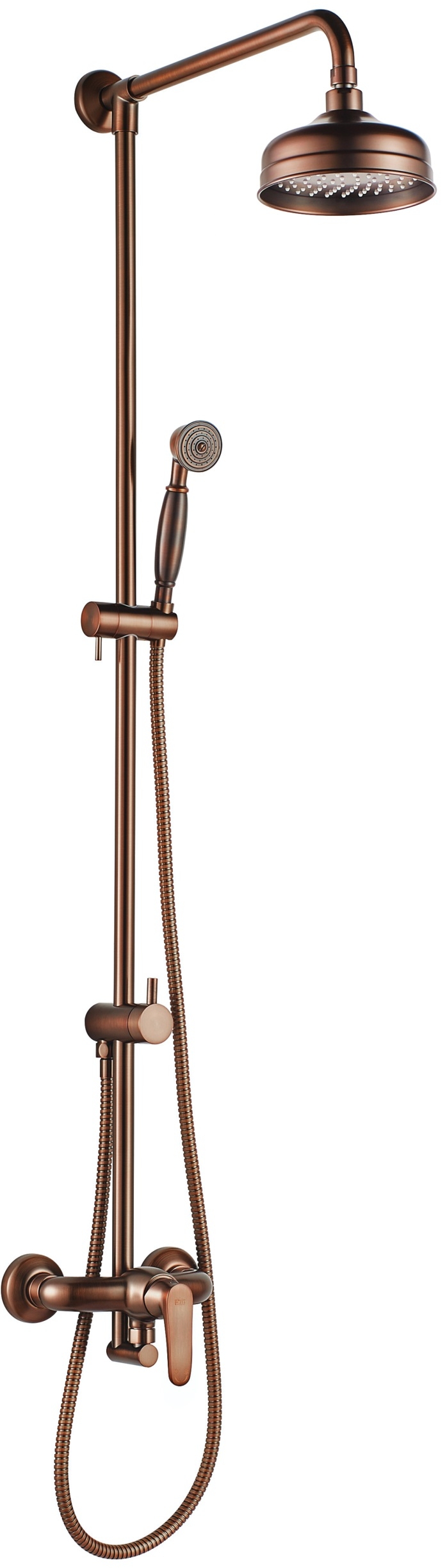 Omnires Art Deco Duschset Wandmontage kupfer AD5144ORB