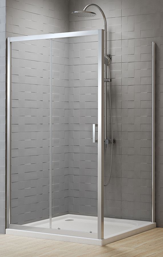 New Trendy Varia Dusche 120x80 cm rechteckig chrom Glanz/durchsichtiges Glas D-0190A/D-0104B