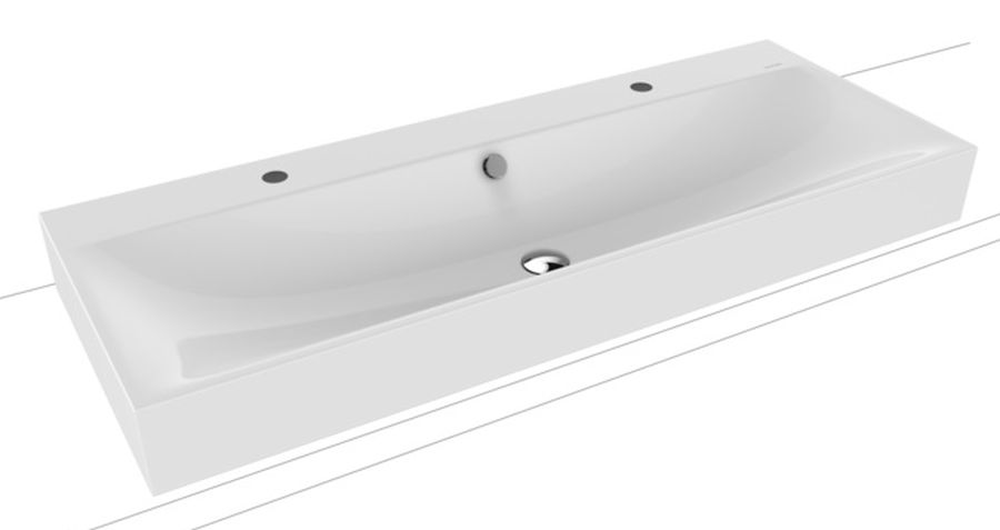 Kaldewei Silenio Waschbecken 120x46 cm rechteckig Aufsatzwaschbecken weiß 906406043001