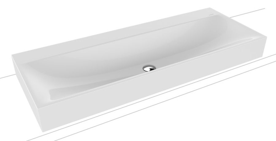 Kaldewei Silenio Waschbecken 120x46 cm rechteckig Aufsatzwaschbecken weiß 906406313001
