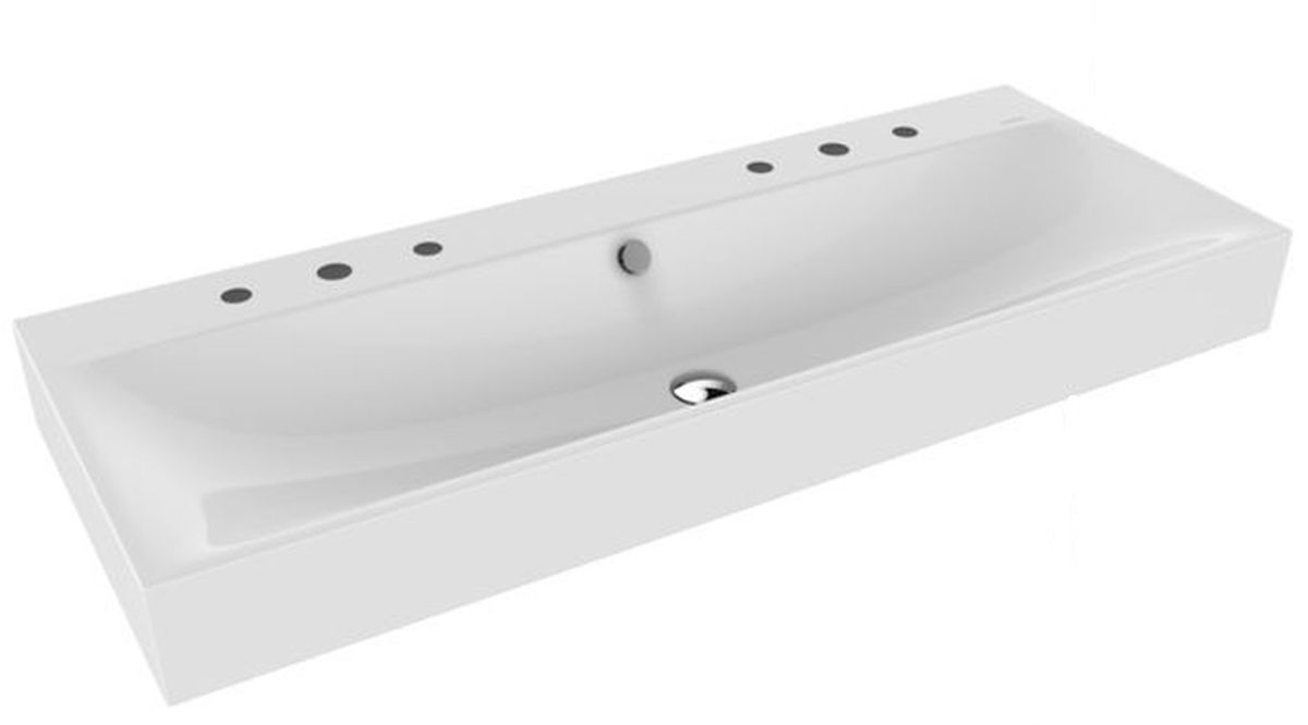 Kaldewei Silenio Waschbecken 120x46 cm rechteckig Klassisch weiß 904506053001