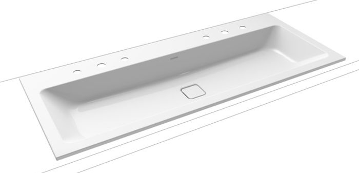 Kaldewei Cono Waschbecken 120x50 cm rechteckig Einbauwaschbecken weiß 901806053001