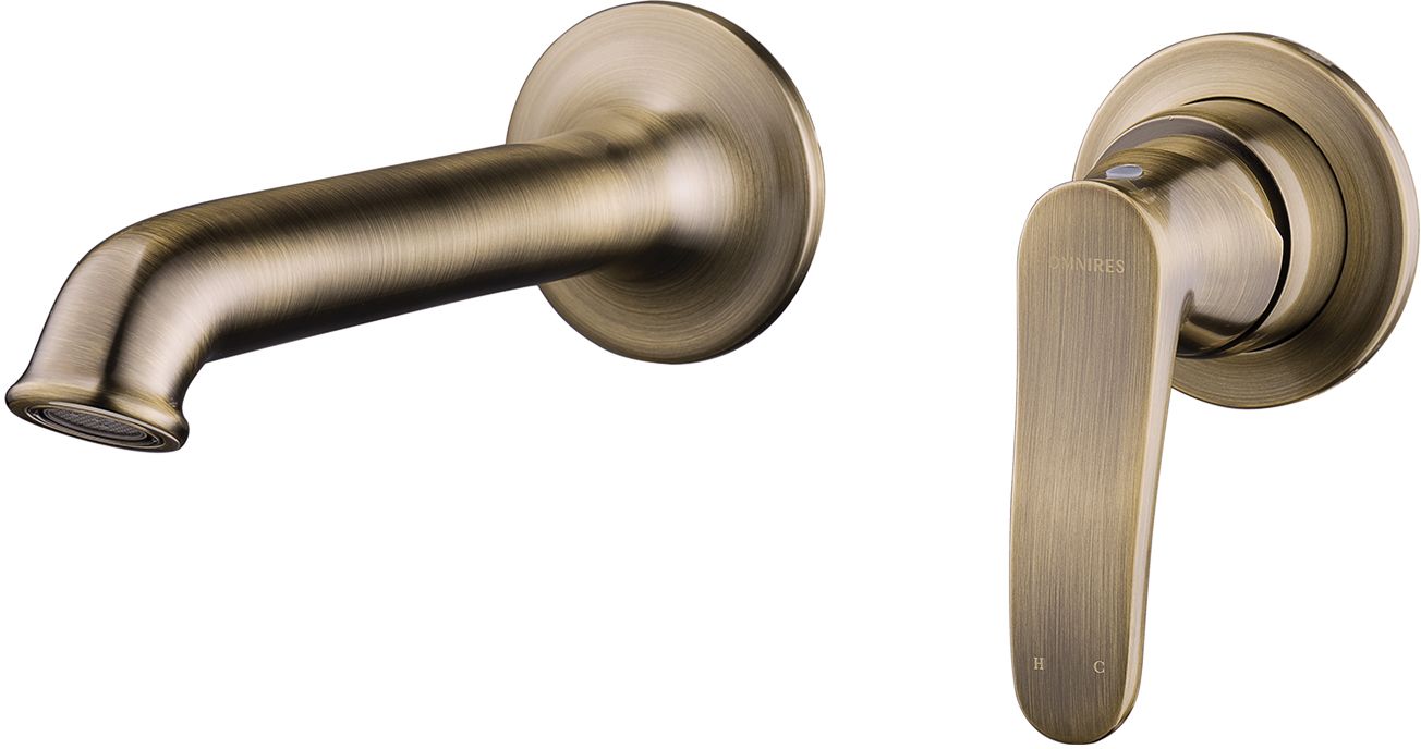 Omnires Art Deco Waschtischarmatur Unterputz antikes messing/bronze AD5115BR