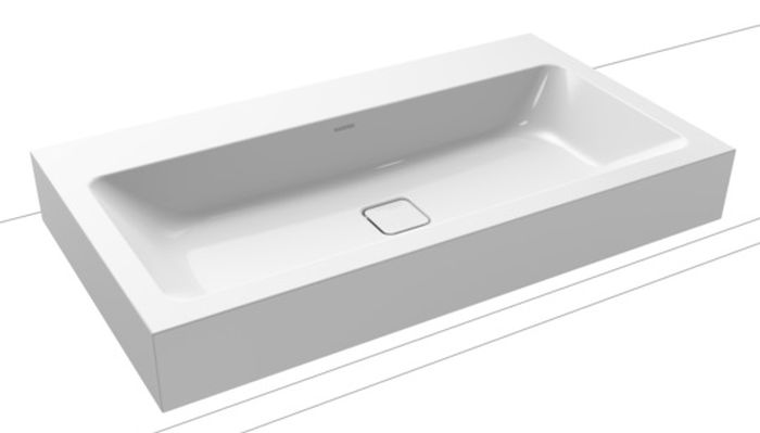 Kaldewei Cono Waschbecken 90x50 cm rechteckig Aufsatzwaschbecken weiß 902206003001