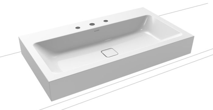 Kaldewei Cono Waschbecken 90x50 cm rechteckig Aufsatzwaschbecken weiß 902206033001