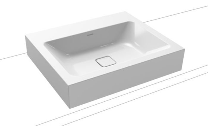 Kaldewei Cono Waschbecken 60x50 cm rechteckig Aufsatzwaschbecken weiß 902106003001