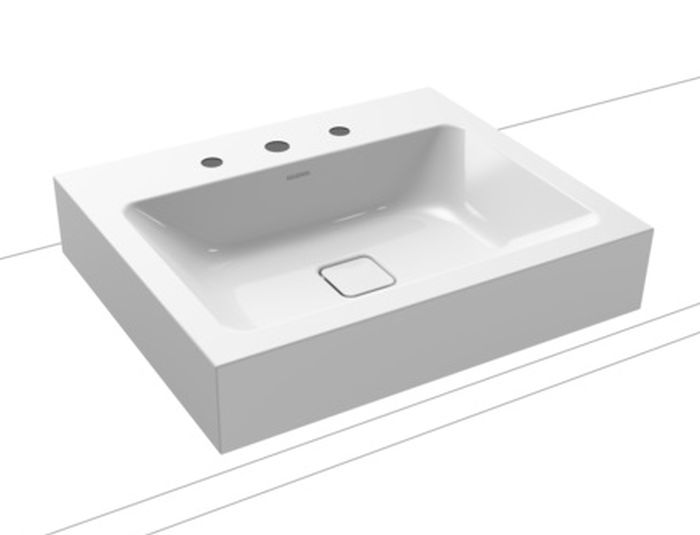 Kaldewei Cono Waschbecken 60x50 cm rechteckig Aufsatzwaschbecken weiß 902106033001