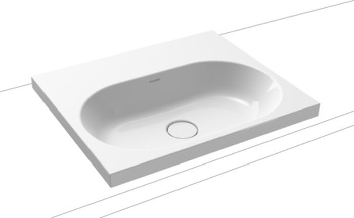 Kaldewei Centro Waschbecken 60x50 cm rechteckig Einbauwaschbecken weiß 902806003001