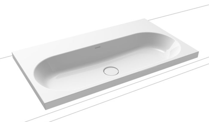 Kaldewei Centro Waschbecken 90x50 cm rechteckig Einbauwaschbecken weiß 902906003001