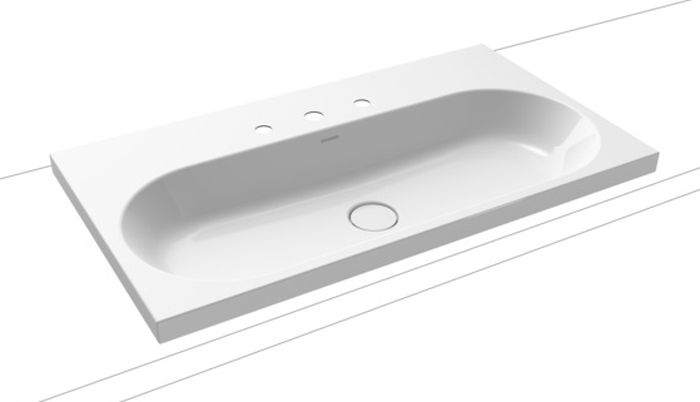 Kaldewei Centro Waschbecken 90x50 cm rechteckig Einbauwaschbecken weiß 902906033001