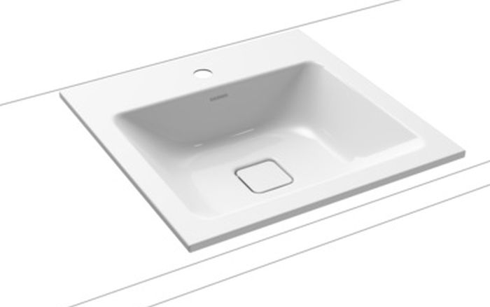 Kaldewei Cono Waschbecken 50x50 cm quadratisch Einbauwaschbecken weiß 908206013001