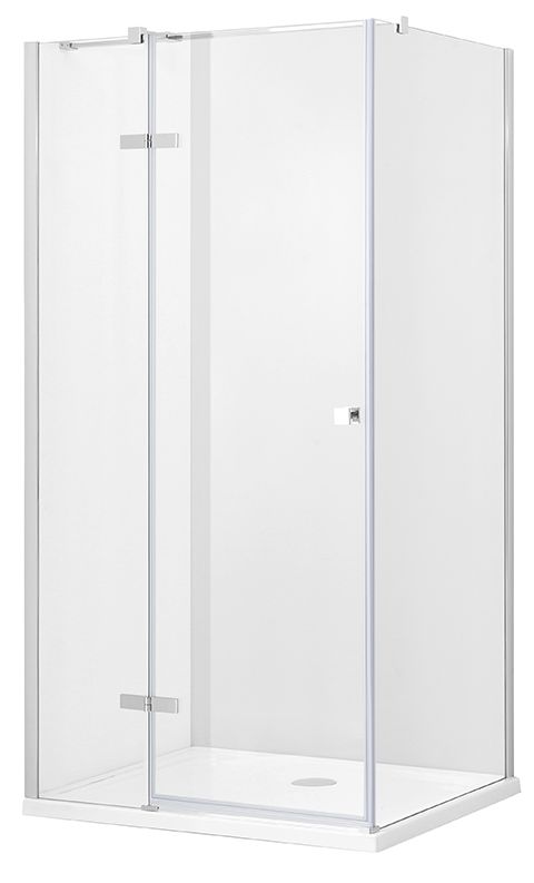 Besco Pixa Dusche 90x90 cm quadratisch chrom Glanz/durchsichtiges Glas PKL-90-195-C