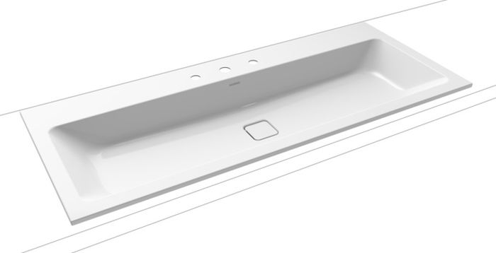 Kaldewei Cono Waschbecken 120x50 cm rechteckig Einbauwaschbecken weiß 901806033001