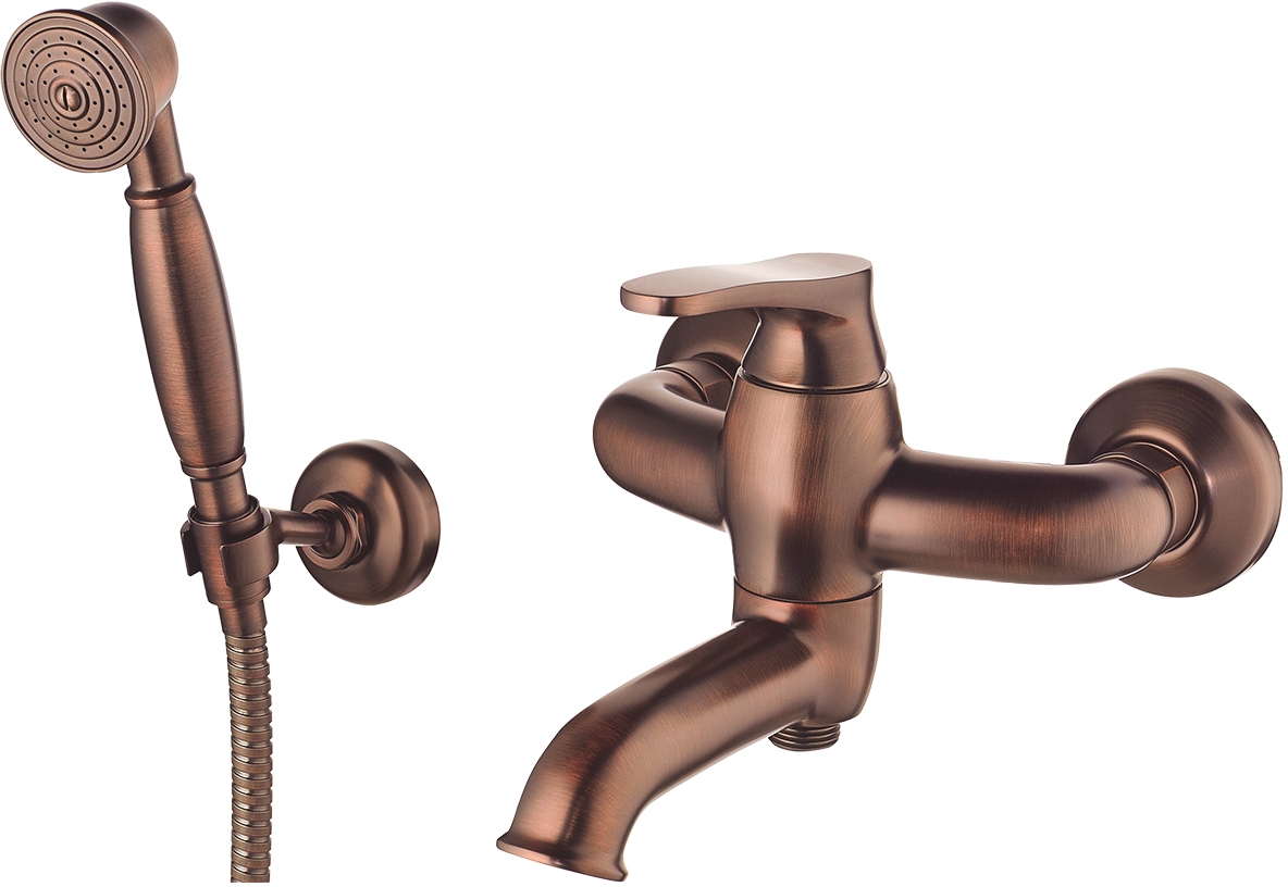 Omnires Art Deco Badewannen- und Duscharmatur Wandmontage kupfer AD5131ORB