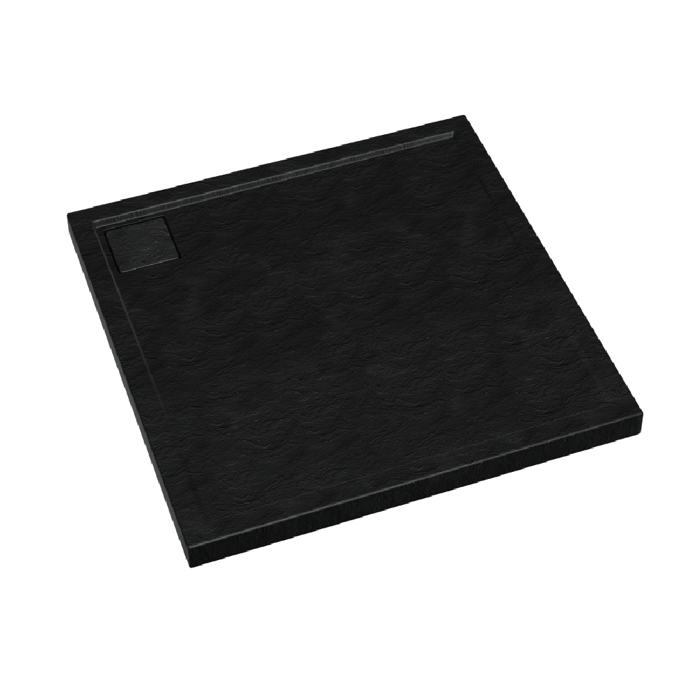 Schedpol Omega Black Stone Quadratische Duschwanne 90x90 cm schwarz 3.0452/C/ST