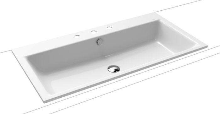Kaldewei Puro Waschbecken 90x46 cm rechteckig Einbauwaschbecken weiß 900206033001