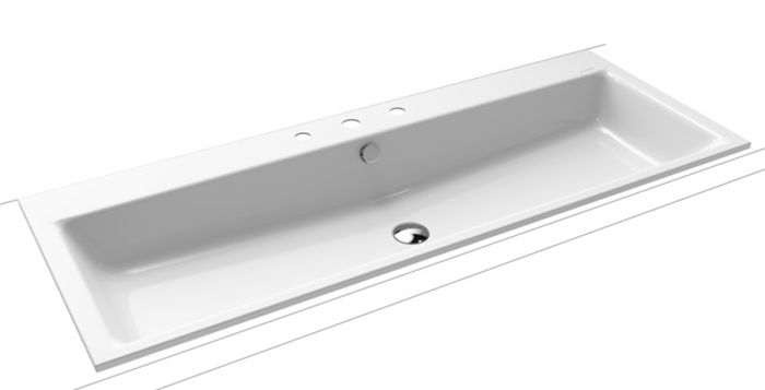 Kaldewei Puro Waschbecken 120x46 cm rechteckig Einbauwaschbecken weiß 907106033001