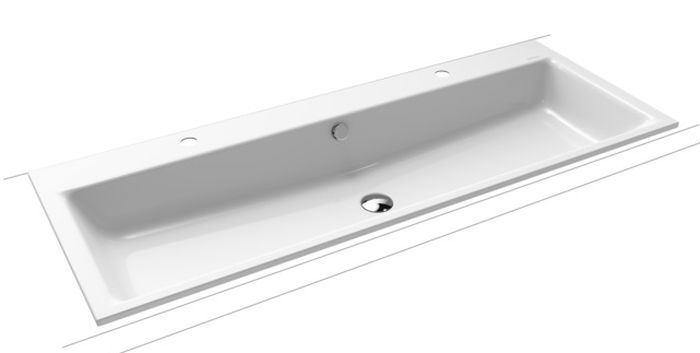 Kaldewei Puro Waschbecken 120x46 cm rechteckig Einbauwaschbecken weiß 907106043001