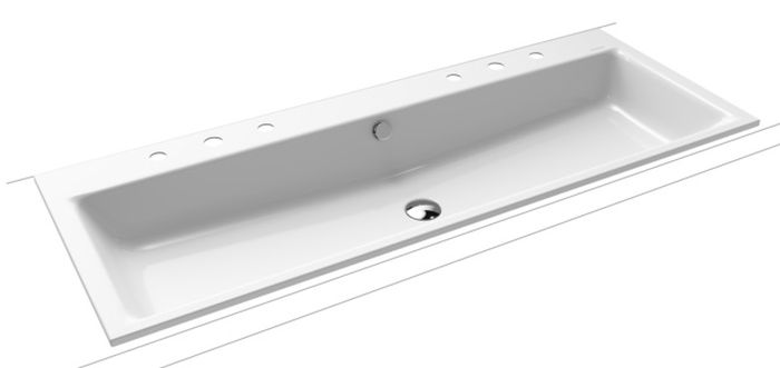 Kaldewei Puro Waschbecken 120x46 cm rechteckig Einbauwaschbecken weiß 907106053001