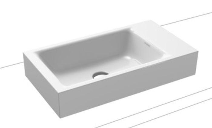Kaldewei Puro Waschbecken 55x30 cm rechteckig Aufsatzwaschbecken weiß 906906003001